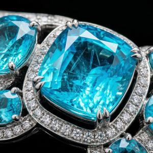 Stunning vintage tourmaline and diamond jewelry with intricate design.